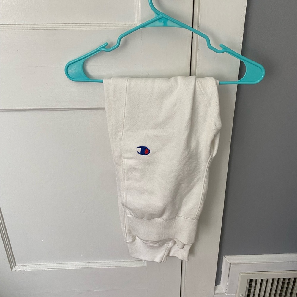 White champion joggers